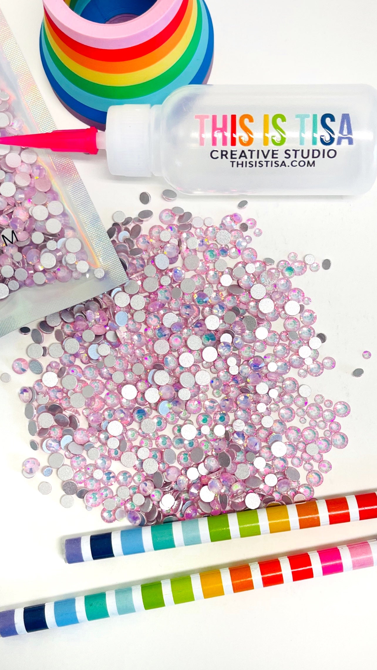 Glass Rhinestone Mix - Miss. Piggy READY TO SHIP