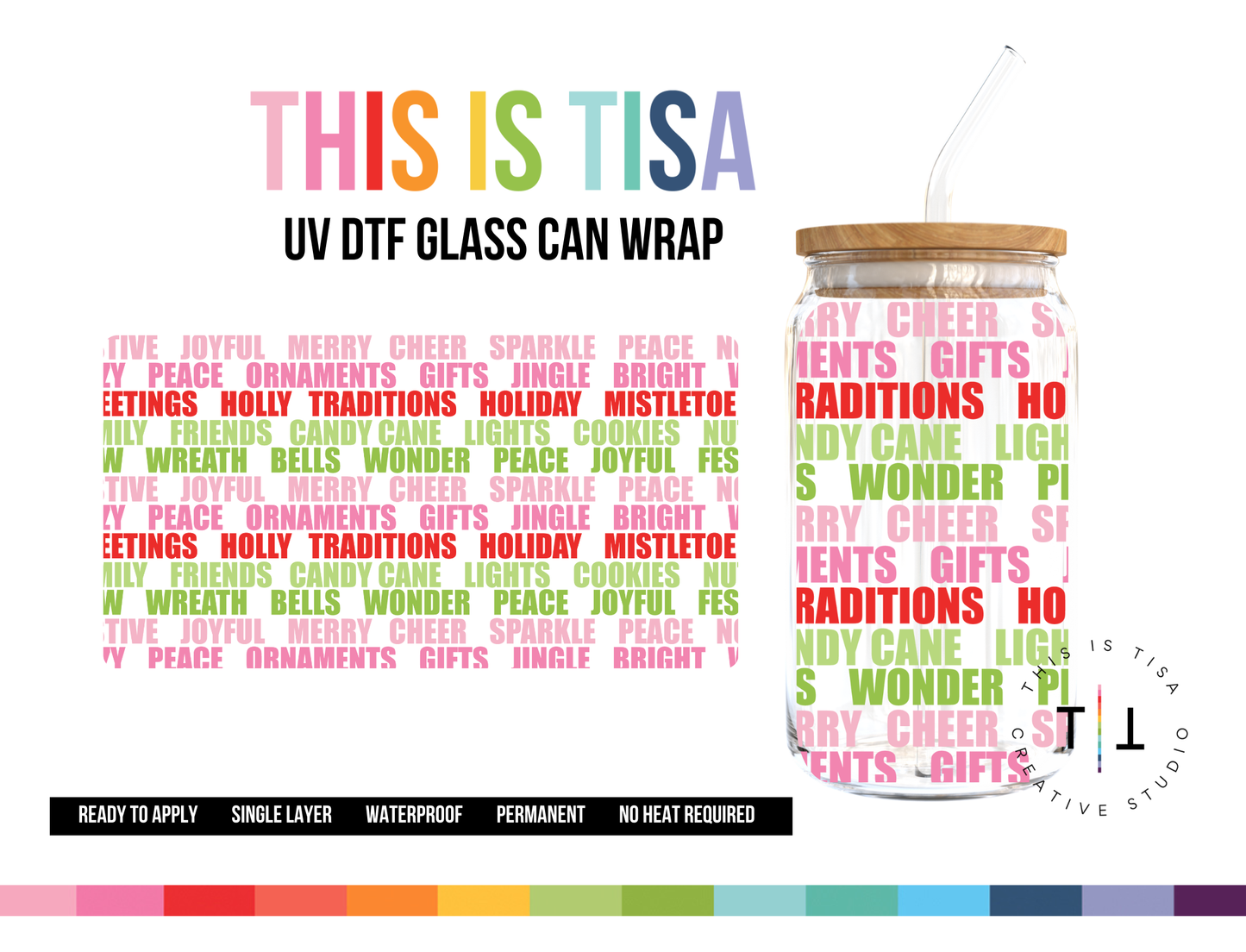 UV DTF Can Glass 16 oz Wrap: What the holidays mean to you