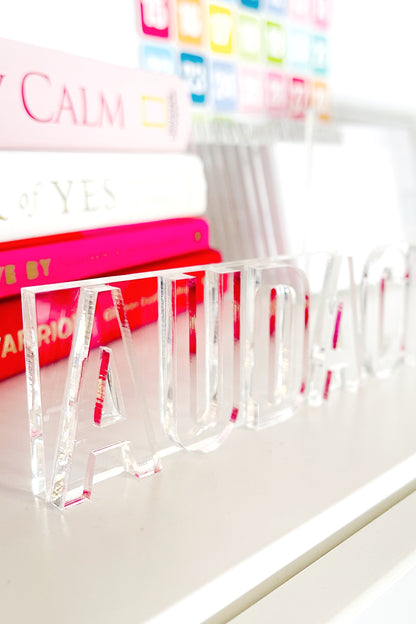 Custom Word of the Year Acrylic Block