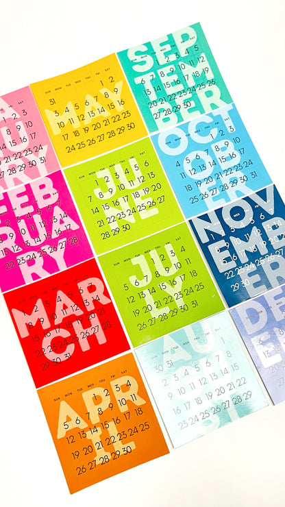 Monthly Calendar Stickers
