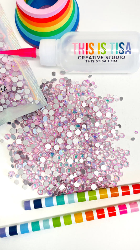 Glass Rhinestone Mix - Miss. Piggy READY TO SHIP