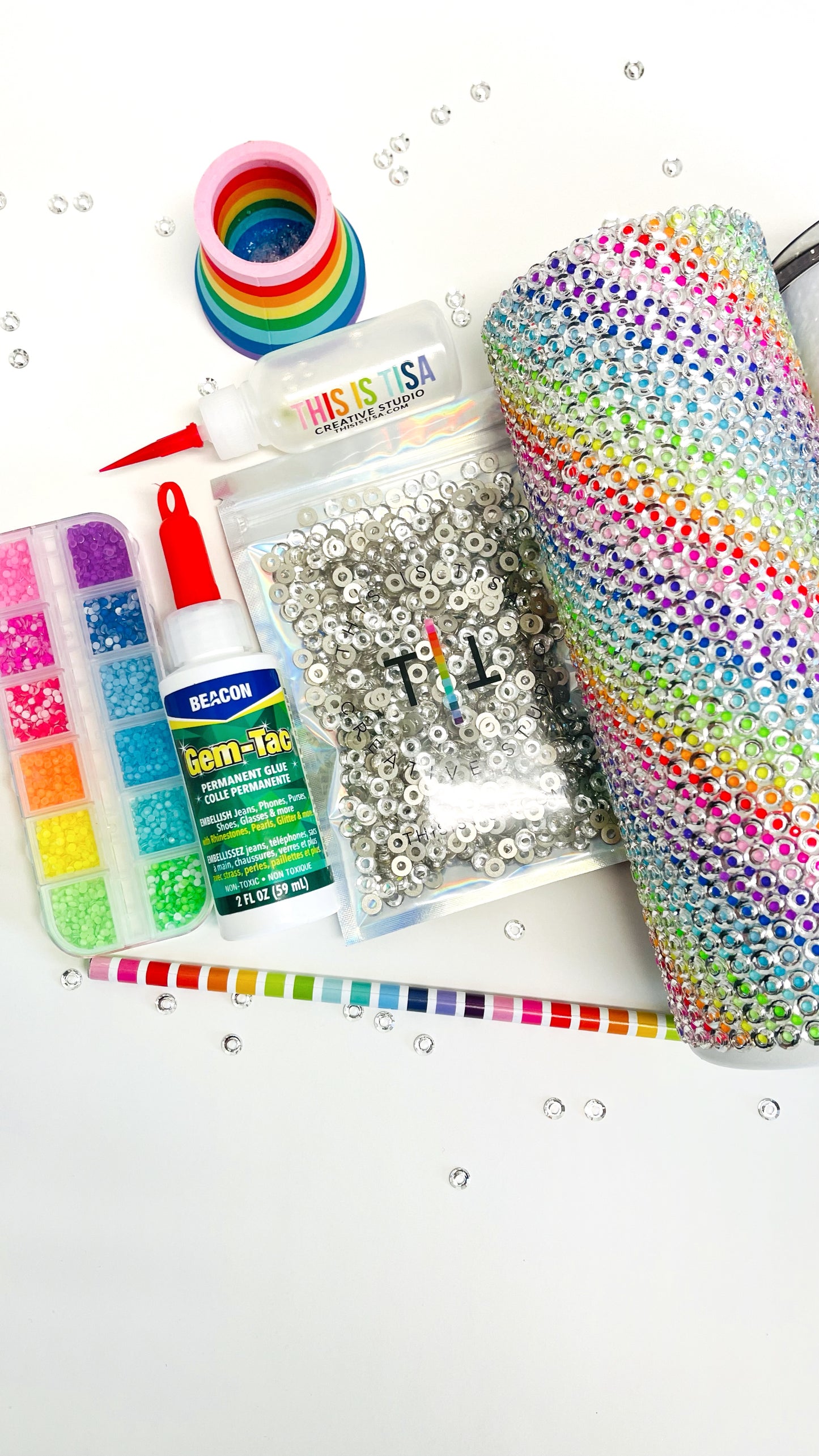 LIMITED-EDITION RAINBOW DISC BLING KIT – SHINE BRIGHT & STAND OUT!