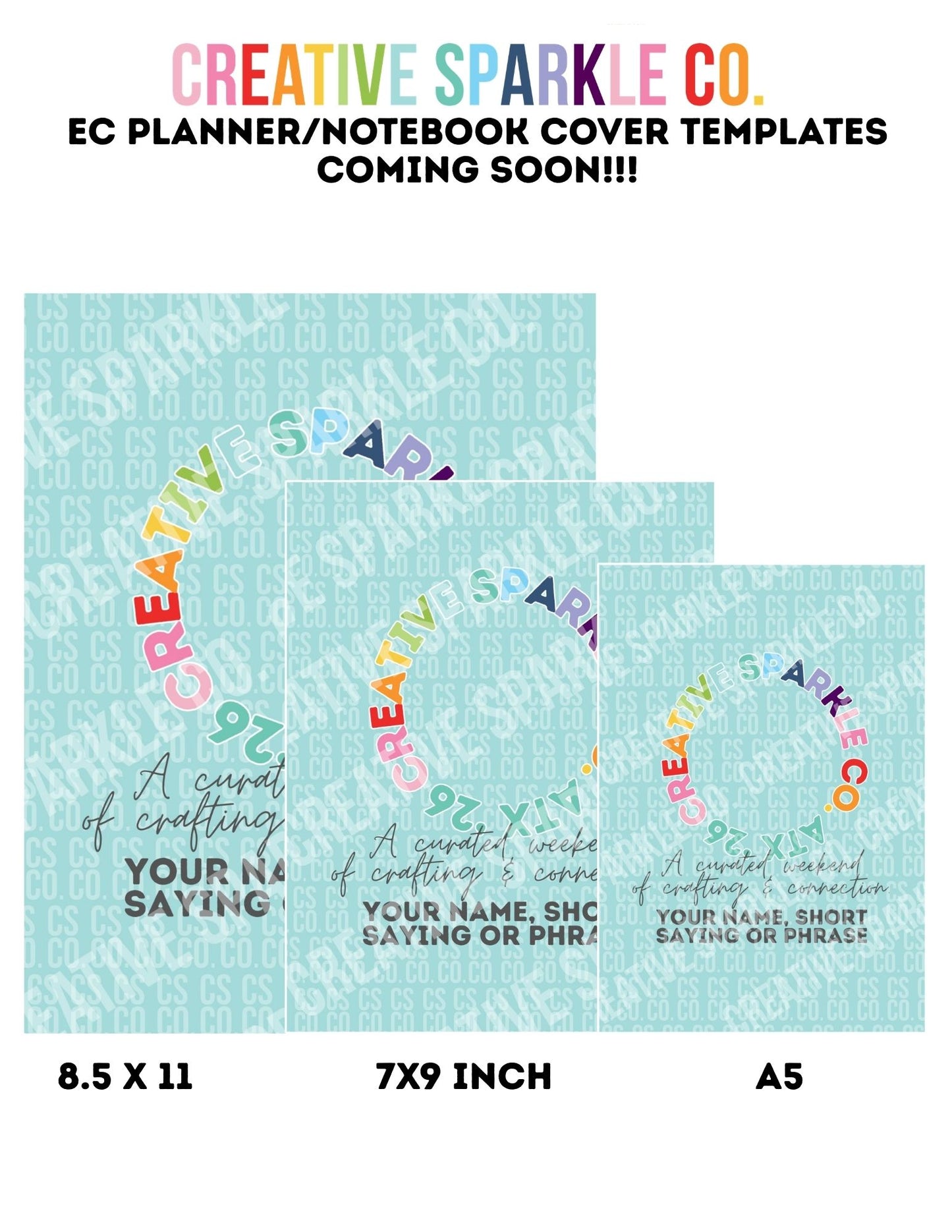 Creative Sparkle Collective Custom EC Planner Cover Templates