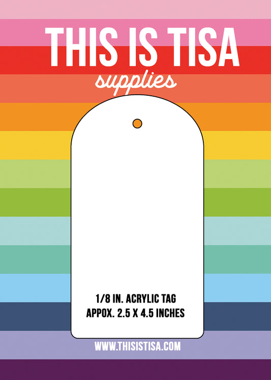 Laser-Cut Clear Acrylic Luggage Tags (style 2)